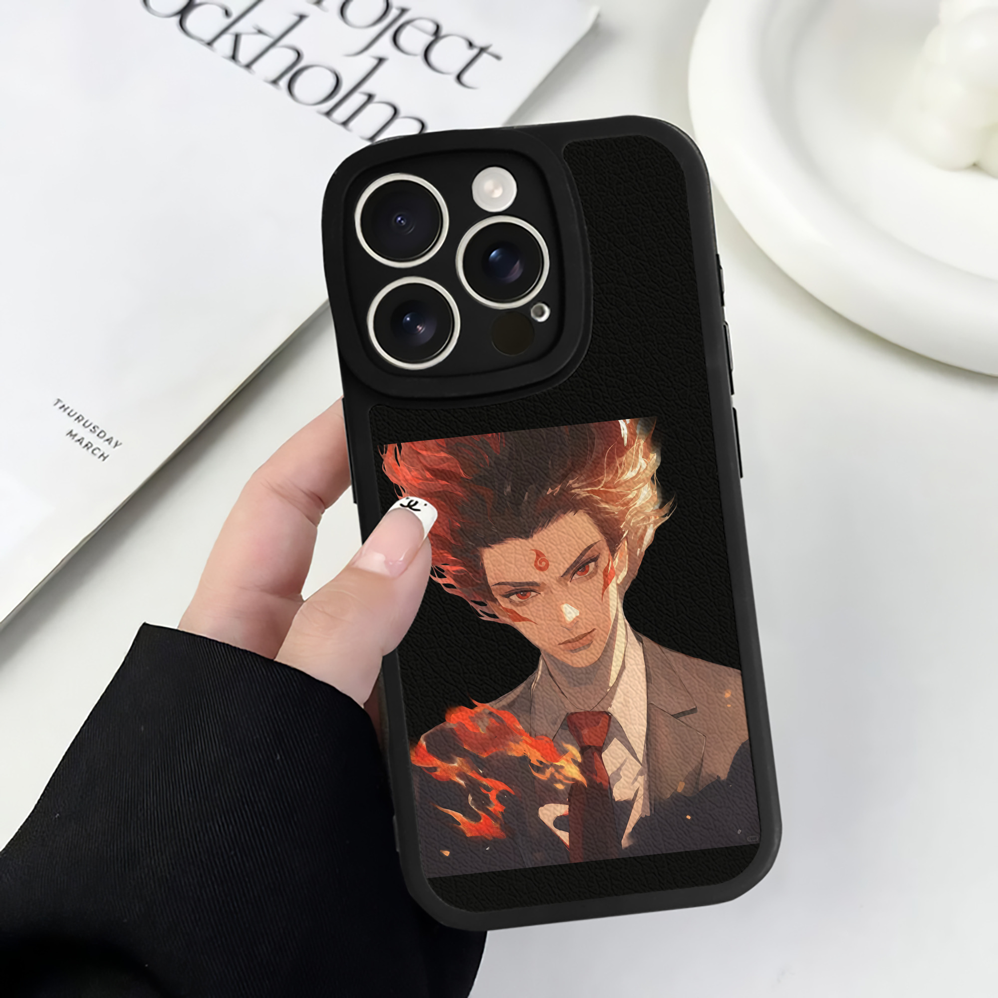 （画像用） Ne Zha 2 ナタ 魔童の大暴れ 【iPhone 16シリーズ対応】シリコンスマホケース（レザー調） 材質：シリコン
